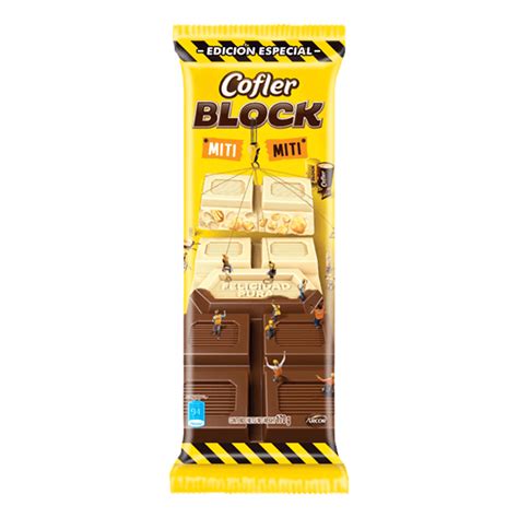 Block Chocolate Con Maní Blanco Y Negro Bandb