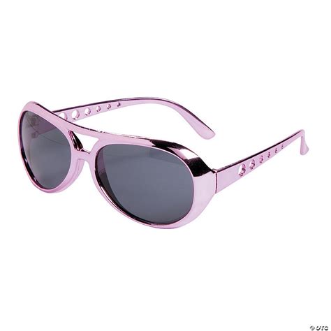 Pink Metallic Aviator Sunglasses