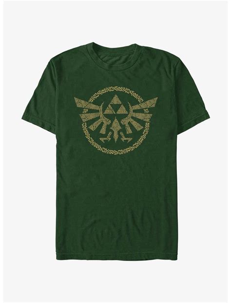 The Legend Of Zelda Hyrule Crest Extra Soft T Shirt Green Hot Topic