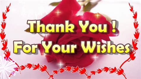 Thank You For Your Wishes Thank You Ecard Youtube