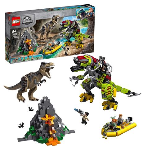 Lego 75938 Jurassic World T Rex Vs Dino Mech Battle Action Figures Mighty Dinosaurs Toys For