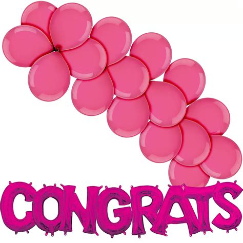 Pink Congrats Balloon Kit Party City