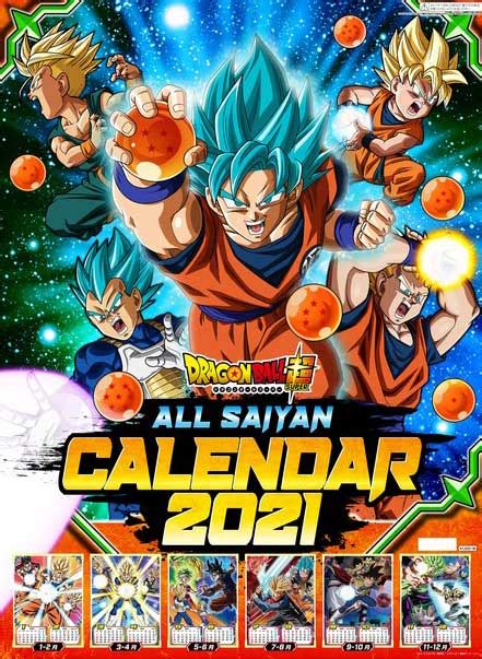 Relive the story of goku and other z fighters in dragon ball z: 2021 Dragon Ball Wall Calendar - DBZ Figures.com