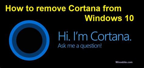 How To Uninstall Cortana On Windows