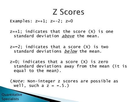 By how much do the observed values vary from the mean. How to Solve for and Interpret z Scores - Introductory ...