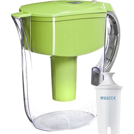 Amazon Com Brita Large Cup Grand Water Pitcher With Filter Bpa Free Green Home Kitchen