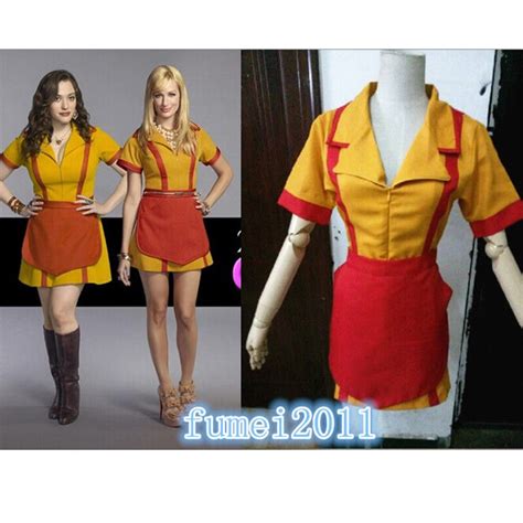 Tv Show Two 2 Broke Girls Max And Caroline Diner Waitress Dress Cosplay