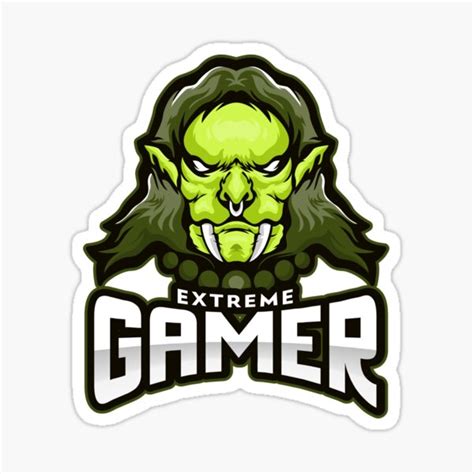 Extreme Gamer With Fierce Goblin Sticker By Privarshu Redbubble