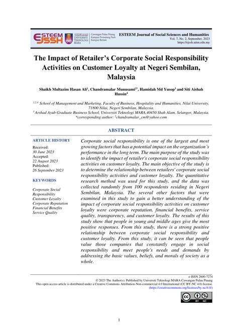 Pdf The Impact Of Retailers Corporate Social Responsibility