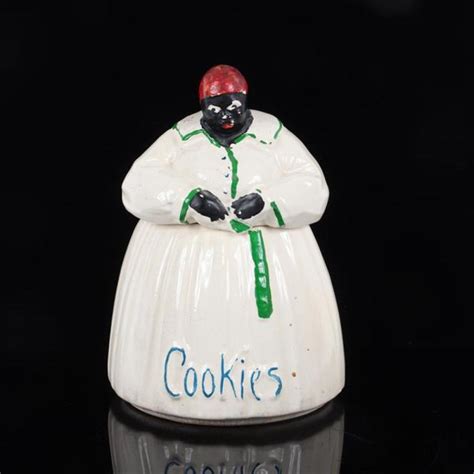 Lot Vintage Mccoy Black Americana Painted Mammy Cookie Jar