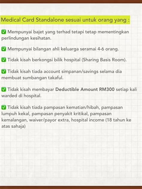Jika berlaku kematian,semua harta & akaun simati termasuk simpanan,asb,epf akan dibekukan sementara bagi memalui proses wasiat atau faraid.hibah takaful (pampasan takaful) antara instrumen yang terbaik untuk penama mendapat wang dengan segera untuk meneruskan hidup sementara akaun yang dibekukan dapat dicairkan semula. Medical card... - AIA Public Takaful - Mohd Faisal Ruslan