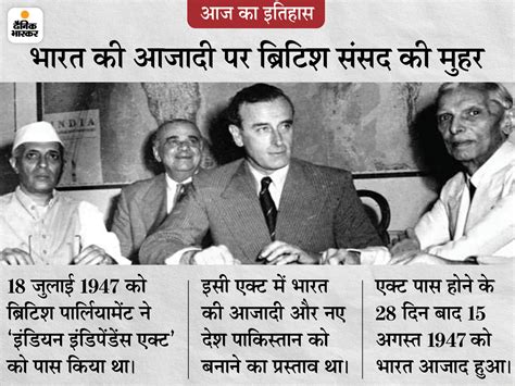 Today History Aaj Ka Itihas 18 July News Update British Parliament India Independence Act