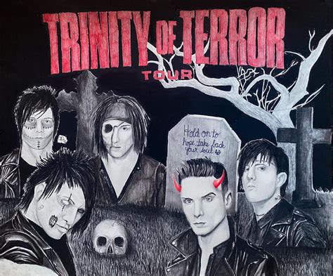 Black Veil Brides Trinity Of Terror Tour 2022 Custom Original Poster