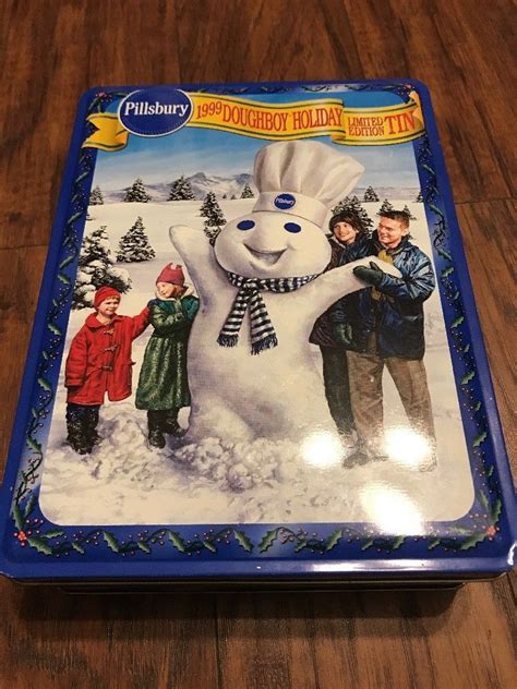 Pillsbury's new christmas tree cookie kits come with pillsbury doughboy baker's hats! Pillsbury Doughboy 1999 Holiday Limited Edition Cookie Tin ...