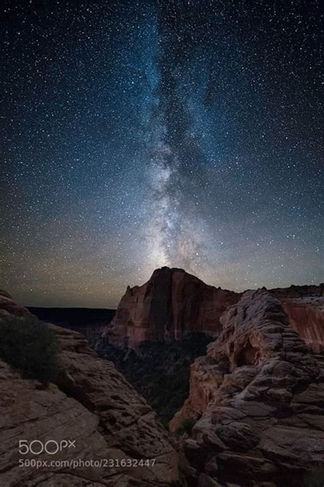 Perpendicular Milky Way From Mesa Arch Trail Canyonlands Np It Was