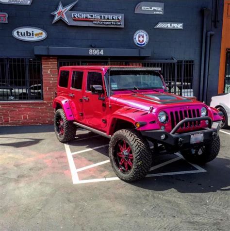 Amber Rose Pink Chrome Jeep Wrangler The News Wheel Jeep Wrangler