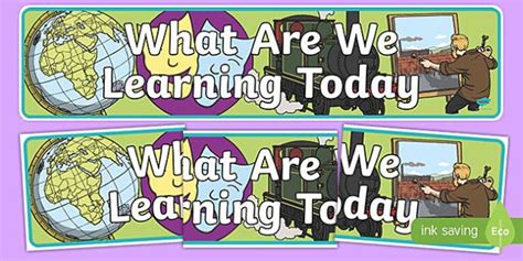 What We Are Learning Today Display Banner Early Years Classroom