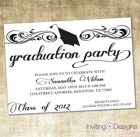 Themes College Graduation Invitations Free Printable As Well For