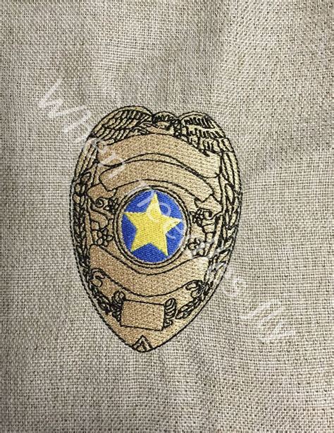 Embroidery Machine Design Badge Etsy