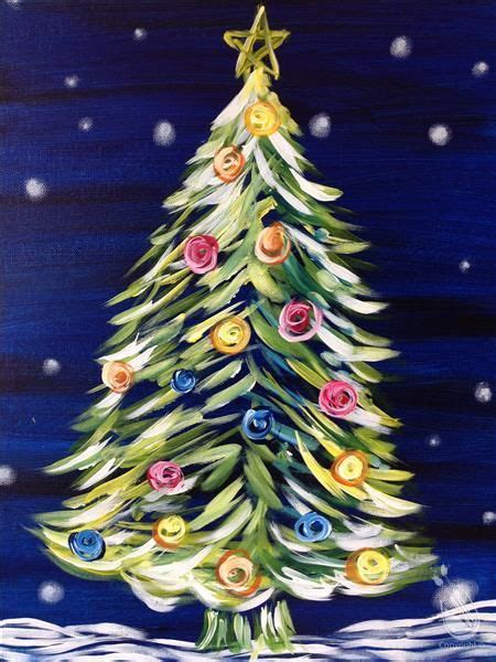How To Paint All Ages Neon Christmas Tree 25 Christmas Paintings