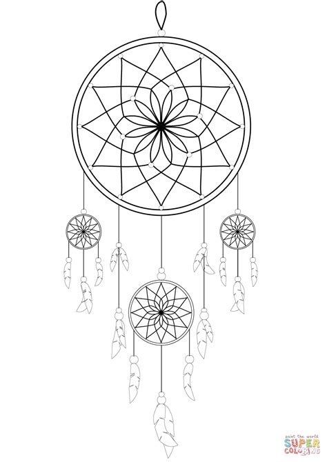 dream catcher coloring page  printable coloring pages