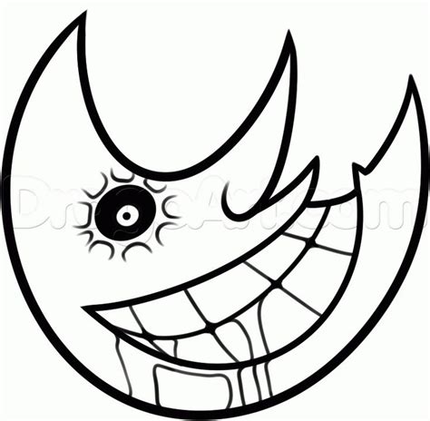 soul eater sun soul eater soul eater moon coloring pages