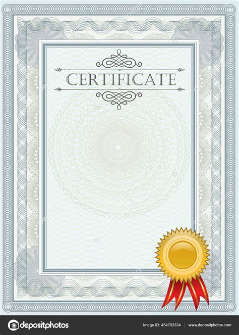 Blank Certificate Template Color Template Stock Vector By ©eugeneharnam