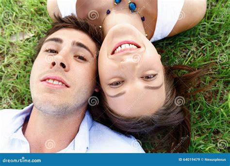Young Couple In The Park Stock Image Image Of Outdoor 64019479