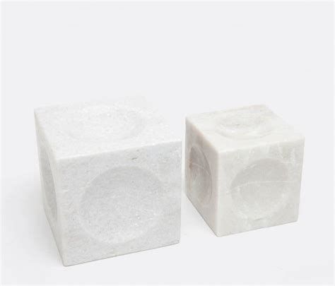 Set Of 2 Marble Cubes Mecox Gardens