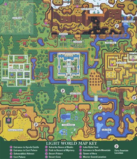 Zelda Link To Past Map World Map