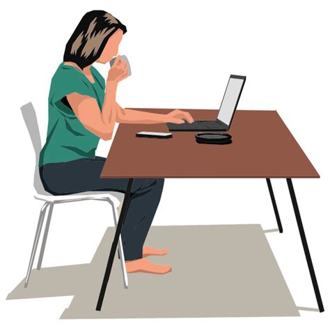 Woman Sitting At Table Free Svg