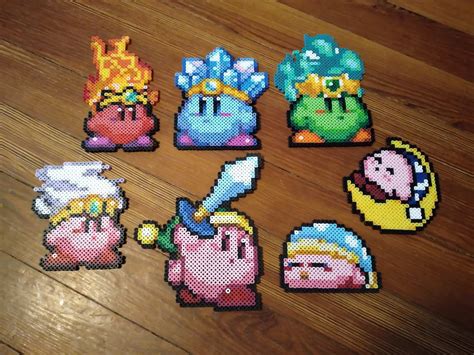 Kirby Transformations Inspired Perler Bead Pixel Art Etsy