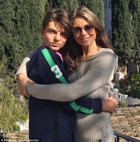 Elizabeth Hurley And Her Lookalike Son Damian Head Home After Holiday