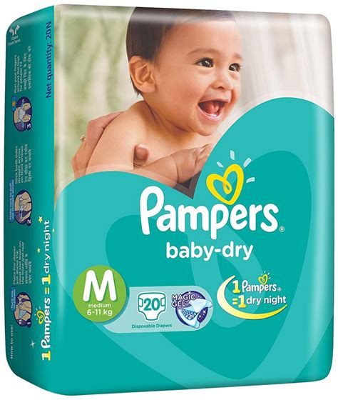 Buy Pampers Baby Dry Diapers Medium 20s Online Check Price And Substitutes