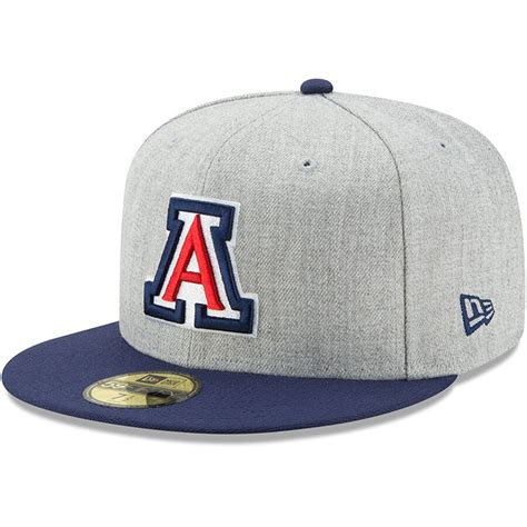 New Era Arizona Wildcats Heathered Graynavy Action 59fifty Fitted Hat