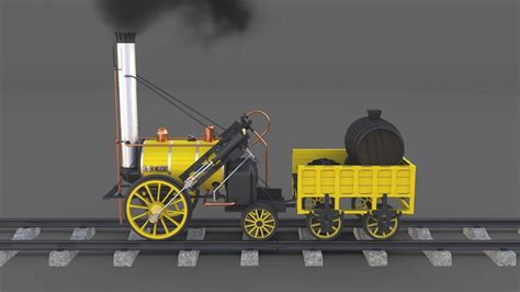 3d Steam Locomotive Rocket Engine Turbosquid 1226927