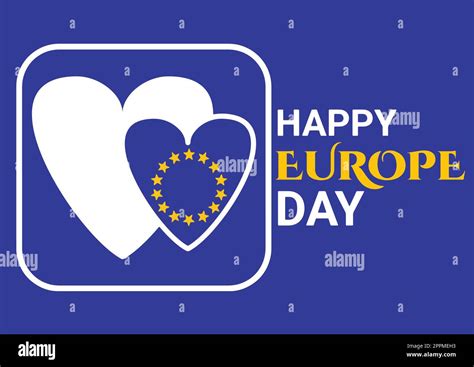 Happy Europe Day Vector Illustration Suitable For Greeting Card