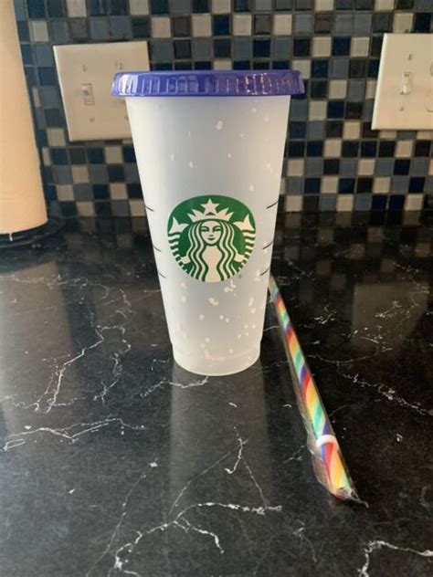 Starbucks Confetti Color Changing Cup Rainbow Straw Pride Summer 2020