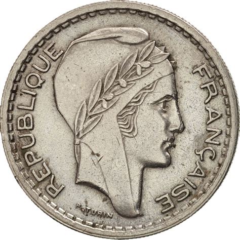407895 France Turin 10 Francs 1948 Paris Au50 53 Copper Nickel