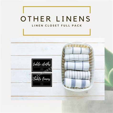 Linen Closet Labels Linen Closet Organization T For Mom Etsy