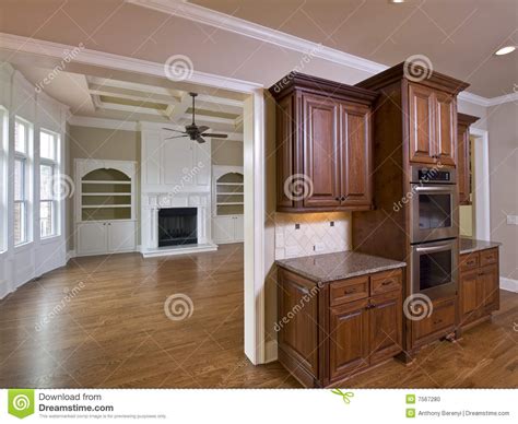 Luxury Home Interior Kitchen Cabinets Stock Photo Image