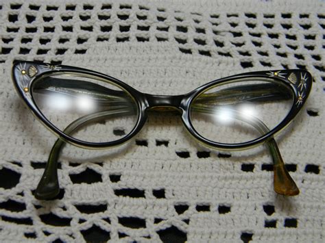 Vintage Black Cat Eye Glasses With Rhinestone By Vogelhausvintage