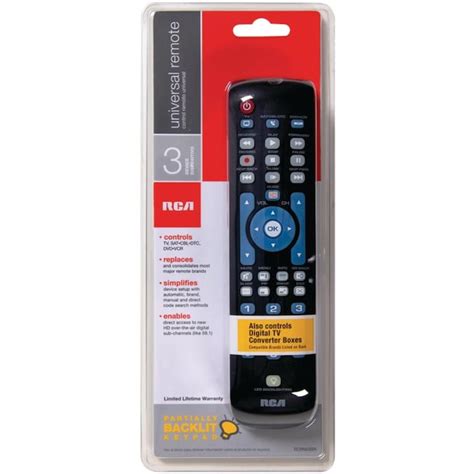 Rca 3 Device Backlit Universal Remote In The Universal Remotes