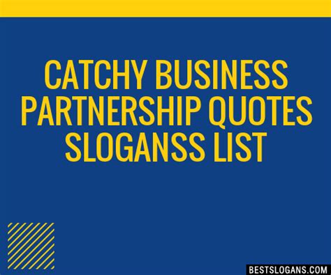 Catchy Business Partnership Quotes S Slogans Generator Phrases Taglines