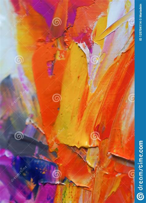 Fragment Multicolored Texture Painting Abstract Art Background Oil
