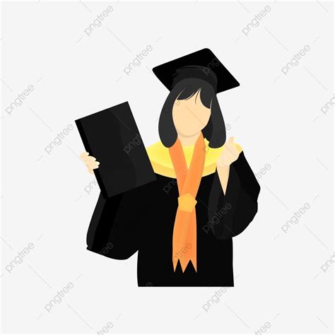 Happy Graduation With Girl Fashion Graduation Wisuda University Png