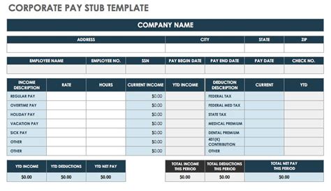 Pay Stub Template Business Mentor