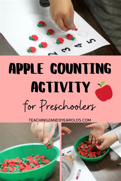 Apple Counting Activity For Preschoolers With Free Printable Math