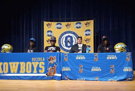 Four Osceola Kowboys Sign To Play At Power 5 Schools On National