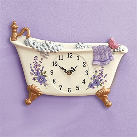 Lavender Bathtub Decorative Wall Clock In 2021 Lavender Bathroom